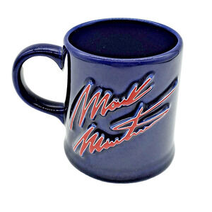 Mark Martin #6 Valvoline Racing Ceramic Coffee Cup Mug NASCAR Raised Blue